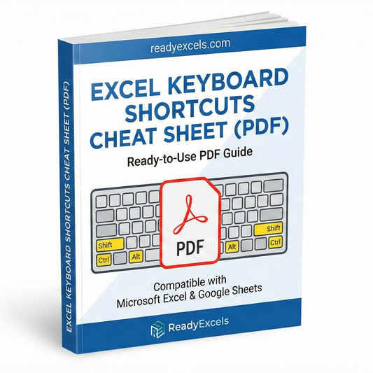 Excel Keyboard Shortcuts Cheat Sheet (PDF)