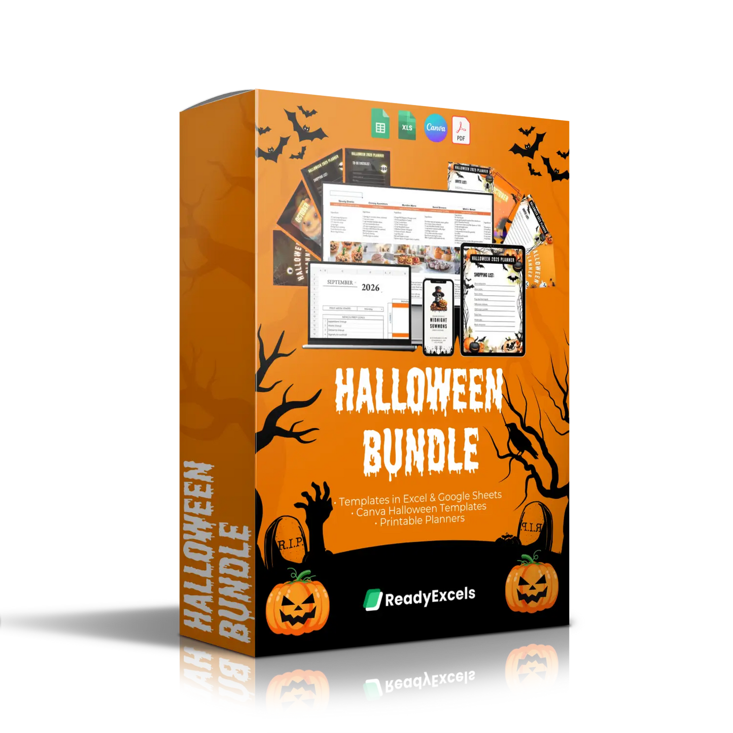 Access to 120+ Halloween Templates Add-on (Compatible with Excel, Google Sheets, Canva & PDF)