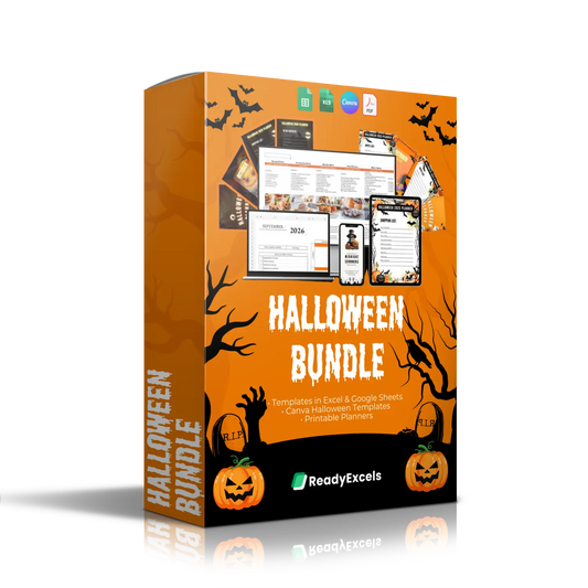 Access to 120+ Halloween Templates Add-on (Compatible with Excel, Google Sheets, Canva & PDF)